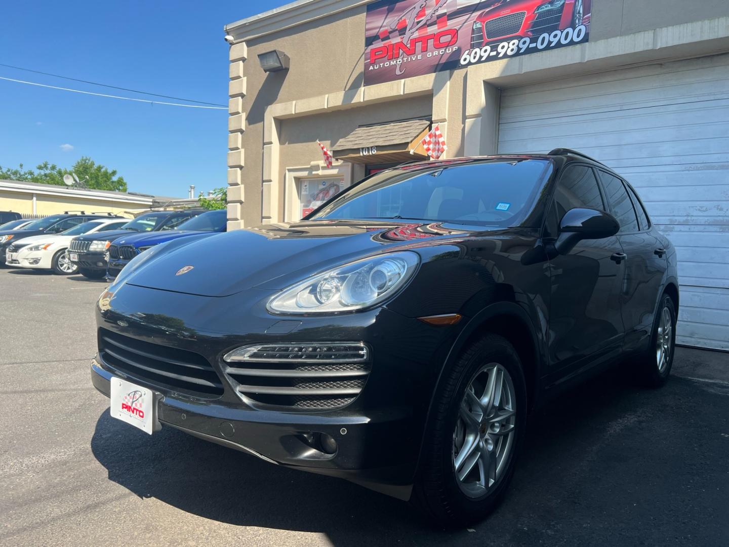 2014 BLACK /Black Leather Porsche Cayenne s (WP1AB2A20EL) with an 4.8L V8 DOHC 32V engine, 8 Speed Automatic transmission, located at 1018 Brunswick Ave, Trenton, NJ, 08638, (609) 989-0900, 40.240086, -74.748085 - This Porsche Cayenne is a super clean,well maintained black beauty! Always serviced and needs nothing. Please call Anthony to set up an appt. 609-273-5100 - Photo#0